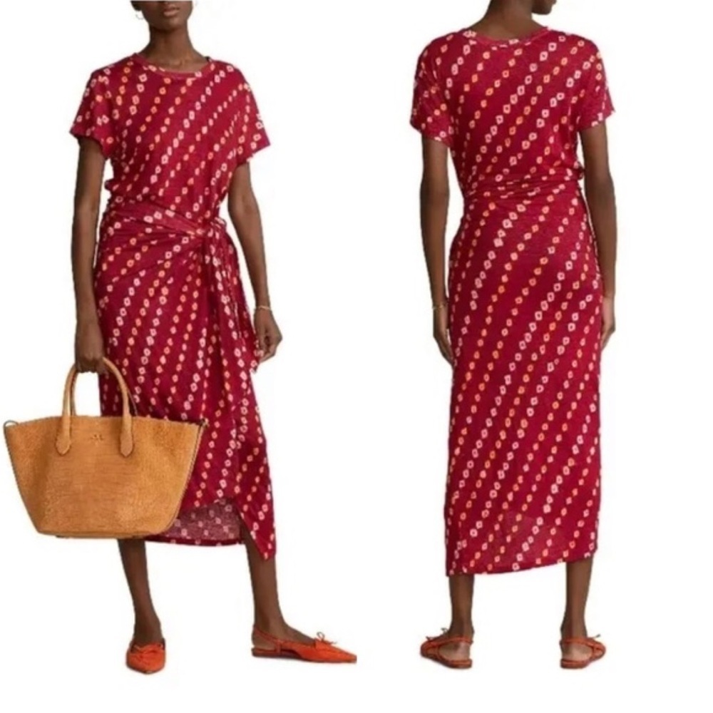 Polo Ralph Lauren Denim & Supply block print side tie midi dress 23527